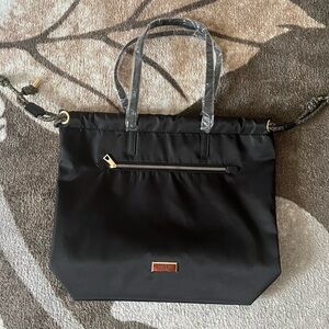 Versace Black Tote Sleek Minimalist Design 18 x 14 NWT, GWP